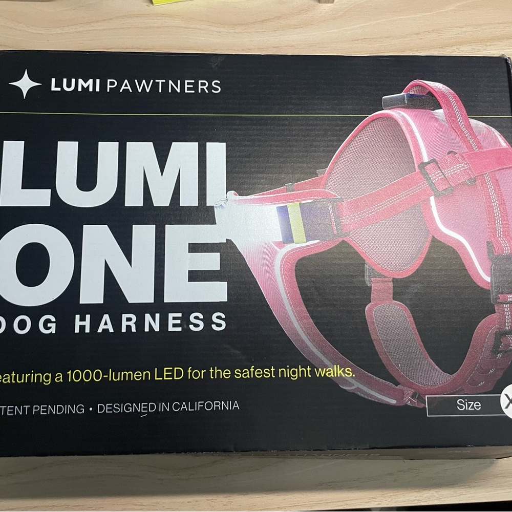 LUMI Pink LED Dog Harness